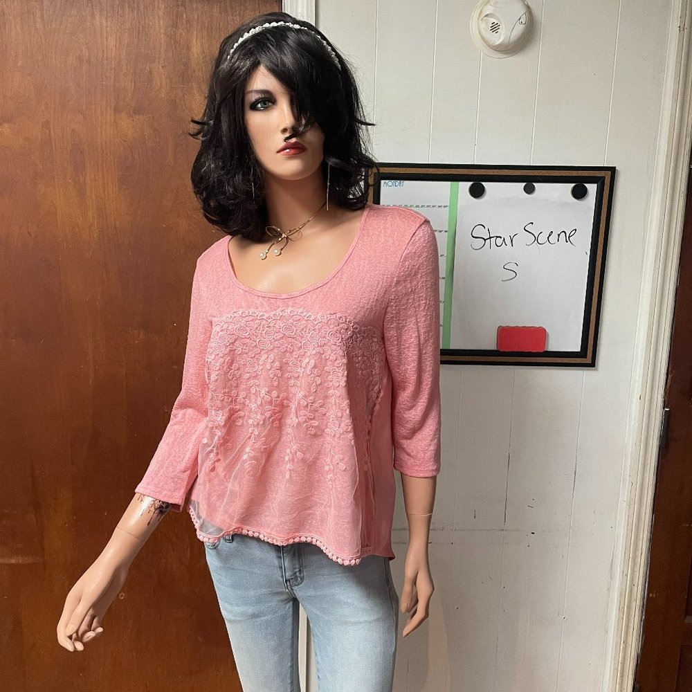 Star Scene - Lacy Detail - One Layer in back Two in Front (Back Sheer)